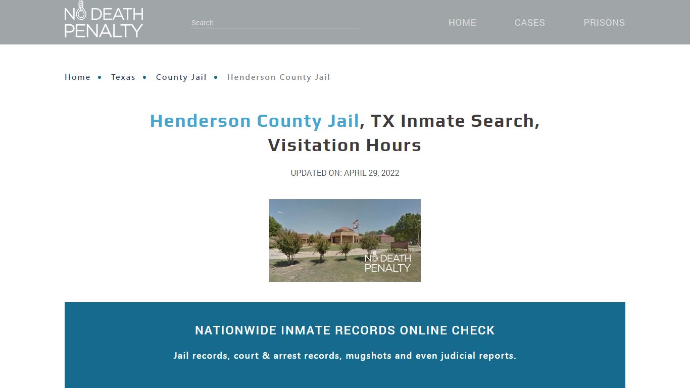 Henderson County Jail, TX Inmate Search, Visitation Hours